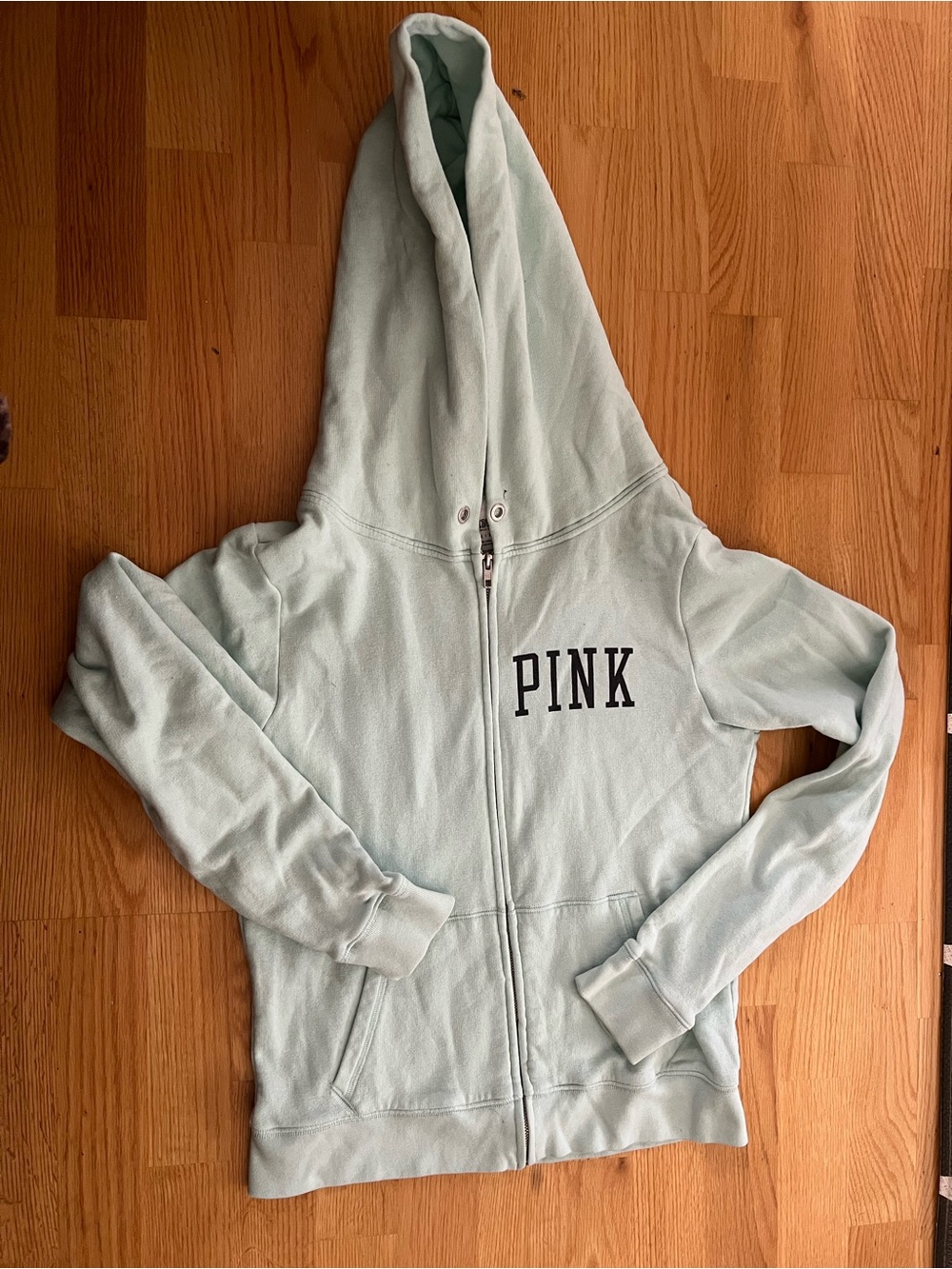 Rare sequin PINK Light Mint Zip-Up Hoodie